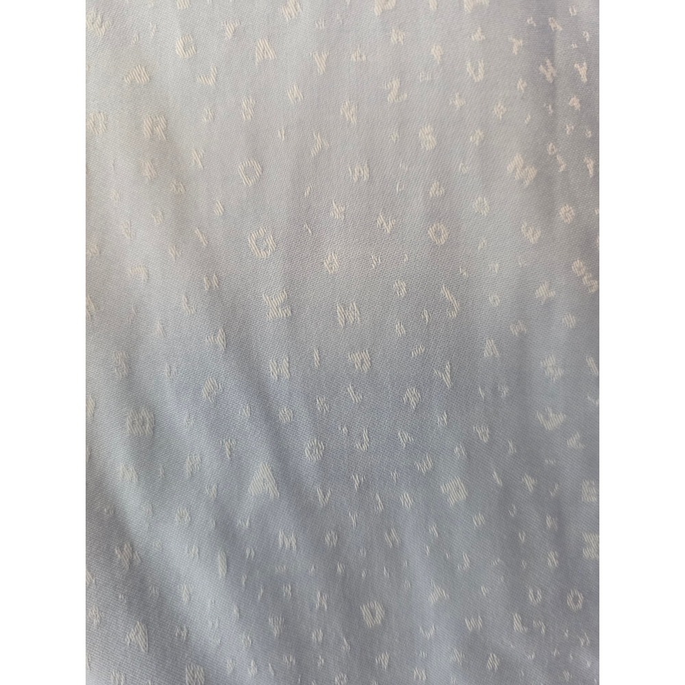 Jared Lang Mens Light Blue Alphabet Jacquard Floral Trim Button Down Shirt Small - Picture 5 of 6